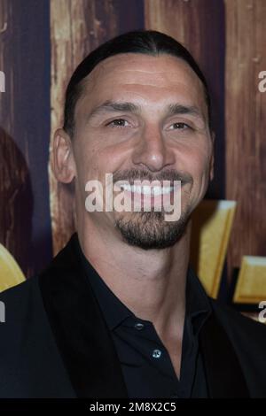 Zlatan Ibrahimovic besucht Asterix et Obelix: L'Empire du Milieu Premiere im Grand Rex Cinema in Paris, Frankreich am 15. Januar 2023. Foto: Aurore Marechal/ABACAPRESS.COM Stockfoto