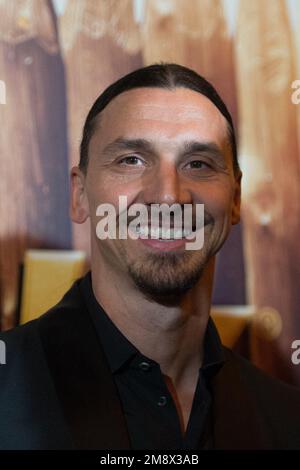 Zlatan Ibrahimovic besucht Asterix et Obelix: L'Empire du Milieu Premiere im Grand Rex Cinema in Paris, Frankreich am 15. Januar 2023. Foto: Aurore Marechal/ABACAPRESS.COM Stockfoto