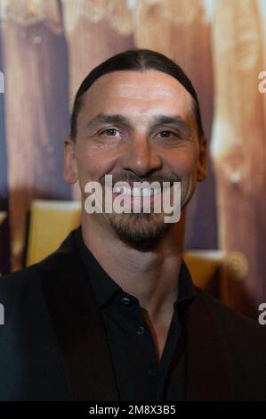Zlatan Ibrahimovic besucht Asterix et Obelix: L'Empire du Milieu Premiere im Grand Rex Cinema in Paris, Frankreich am 15. Januar 2023. Foto: Aurore Marechal/ABACAPRESS.COM Stockfoto