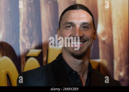 Zlatan Ibrahimovic besucht Asterix et Obelix: L'Empire du Milieu Premiere im Grand Rex Cinema in Paris, Frankreich am 15. Januar 2023. Foto: Aurore Marechal/ABACAPRESS.COM Stockfoto
