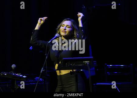 Rom, Italien. 14. Januar 2023. Serena Brancale tritt live am 14. Januar 2023 im Auditorium Parco della Musica in Rom, Italien auf. Kredit: Independent Photo Agency/Alamy Live News Stockfoto