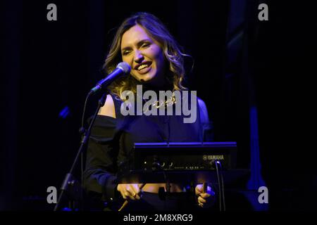 Rom, Italien. 14. Januar 2023. Serena Brancale tritt live am 14. Januar 2023 im Auditorium Parco della Musica in Rom, Italien auf. Kredit: Independent Photo Agency/Alamy Live News Stockfoto