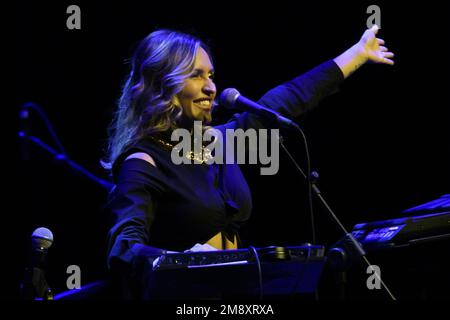 Rom, Italien. 14. Januar 2023. Serena Brancale tritt live am 14. Januar 2023 im Auditorium Parco della Musica in Rom, Italien auf. Kredit: Independent Photo Agency/Alamy Live News Stockfoto