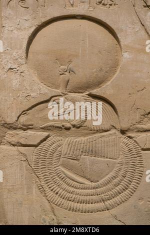 Darstellung von Gott Amun als Bock, Tempel von Amun-Re, Tempel von Karnak, Karnak, Ägypten Stockfoto