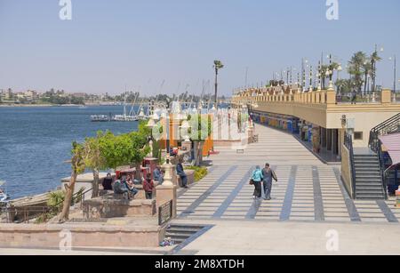 Corniche Waterfront, Luxor, Ägypten Stockfoto