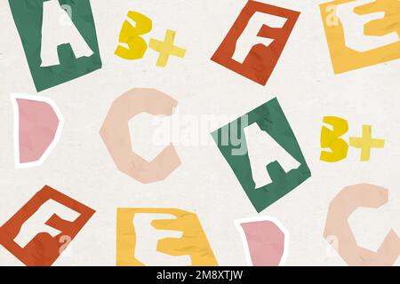 Bunte ABC Alphabet Vektor Muster Hintergrund für Kinder Stock Vektor