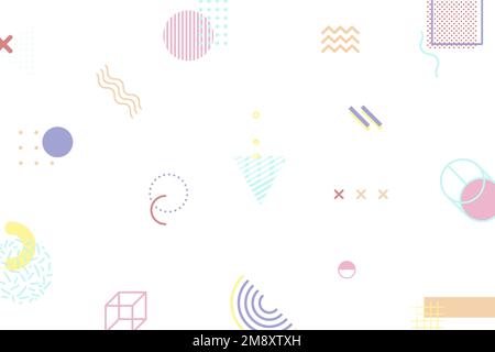 Abstrakt memphis Vektor bunte Geometrie Muster Tapete Stock Vektor