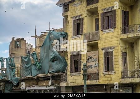 Verfallene Wohnung, Ruine, Altstadt, Kairo, Ägypten Stockfoto