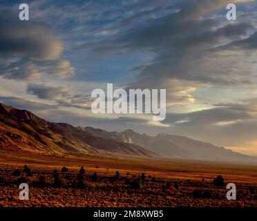 Sunrise, Toiyabe Range, Toiyabe Peak, Toiyabe National Forest, Nye County, Nevada Stockfoto