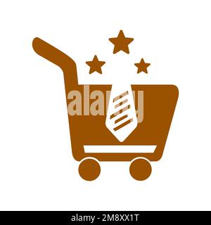 Star Seller E-Commerce Warenkorb oder Warenkorb Symbol und Vektor-Logo Stockfoto