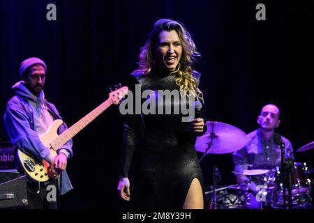 Rom, Italien. 14. Januar 2023. Serena Brancale tritt live am 14. Januar 2023 im Auditorium Parco della Musica in Rom, Italien auf. Kredit: Independent Photo Agency/Alamy Live News Stockfoto