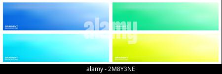 Eine Reihe von Hintergründen mit sanften Farbabstufungen für Ihr Branding, Cover, Einladungen, Poster und mehr. Vektordarstellung. Stock Vektor