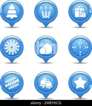 Christmas Icons Set, eps10 Vektorgrafik Stock Vektor