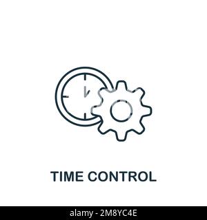 Symbol für Zeitsteuerung. Einfarbiges Symbol für einfaches Zeitmanagement für Vorlagen, Webdesign und Infografiken Stock Vektor