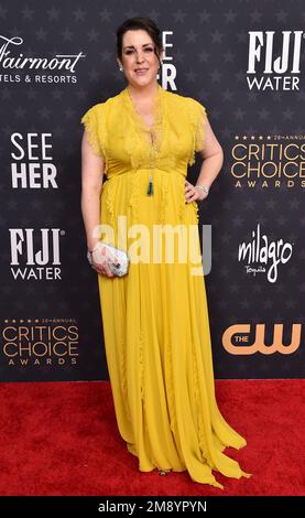 Los Angeles, USA. 15. Januar 2023. Melanie Lynskey trifft am 15. Januar 2023 bei den Critics Choice Awards 28. im Fairmont Century Plaza in Los Angeles, Kalifornien, ein. © OConnor-Arroyo/AFF-USA.com Kredit: AFF/Alamy Live News Stockfoto