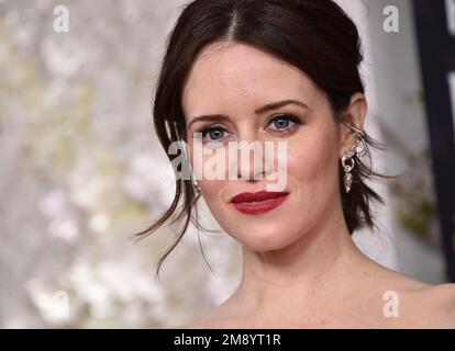 Los Angeles, USA. 15. Januar 2023. Claire Foy trifft am 15. Januar 2023 bei den Critics Choice Awards 28. im Fairmont Century Plaza in Los Angeles, Kalifornien, ein. © OConnor-Arroyo/AFF-USA.com Kredit: AFF/Alamy Live News Stockfoto