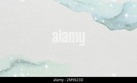 Grüner Aquarellverlauf auf strukturiertem Papiervektor Stock Vektor