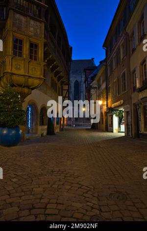 Maison Pfister am frühen Morgen Stockfoto