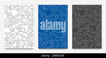 Abstraktes mehrfarbiges Sechseckset, Hintergrund für geometrische Textur, Polygonmuster, Technologiekonzept Stockfoto