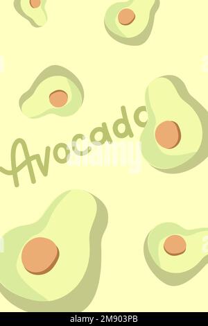 Halbavocados-Hintergrundvektor Stock Vektor