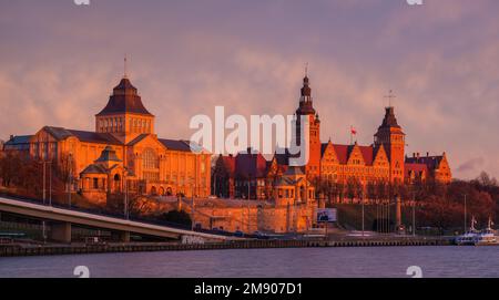 Panoramablick auf die Altstadt von Szczecin (Stettin) Stockfoto