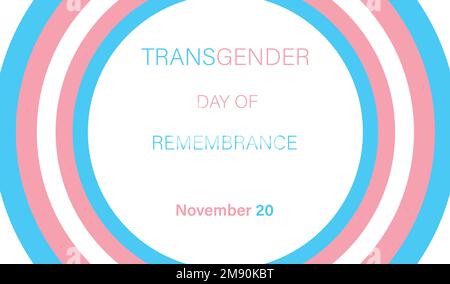 Konstruktion mit konzentrischen Kreisen. Vorlage für Hintergrund, Banner, Karte, Poster mit Texteindruck. Transgender Day of Remembrance, November 20. Stock Vektor