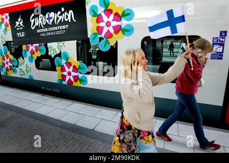 Daily Life, Eurovision Song Contest, Helsinki, Finnland. Stockfoto