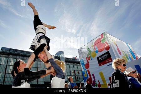 Daily Life, Eurovision Song Contest, Helsinki, Finnland. Stockfoto