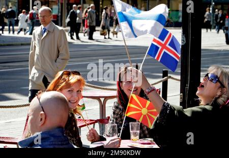 Daily Life, Eurovision Song Contest, Helsinki, Finnland. Stockfoto