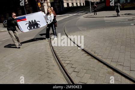 Daily Life, Eurovision Song Contest, Helsinki, Finnland. Stockfoto