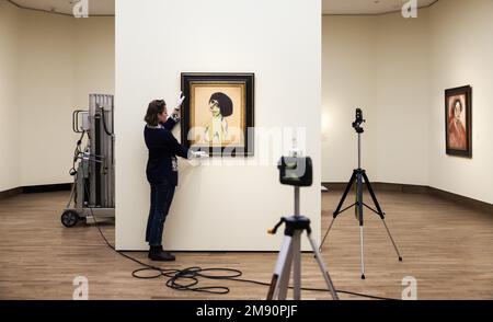 Laren, Niederlande. 16. Januar 2023. LAREN: Werke des Malers Kees van Dongen im Singer Laren Museum. Das Kunstmuseum zeigt mehr als 100 Gemälde des niederländischen Künstlers, von denen viele unbekannte Werke sind. ANP RAMON VAN FLYMEN niederlande Out - belgien Out Credit: ANP/Alamy Live News Stockfoto