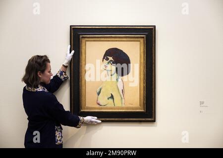 Laren, Niederlande. 16. Januar 2023. LAREN - ein Werk des Malers Kees van Dongen im Singer Laren Museum. Das Kunstmuseum zeigt mehr als 100 Gemälde des niederländischen Künstlers, von denen viele unbekannte Werke sind. ANP RAMON VAN FLYMEN niederlande Out - belgien Out Credit: ANP/Alamy Live News Stockfoto