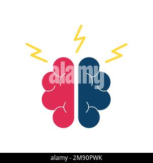 Brainstorming und stressige Situationen. Durch die Spannung des Organblitzes kommt es heraus Stock Vektor