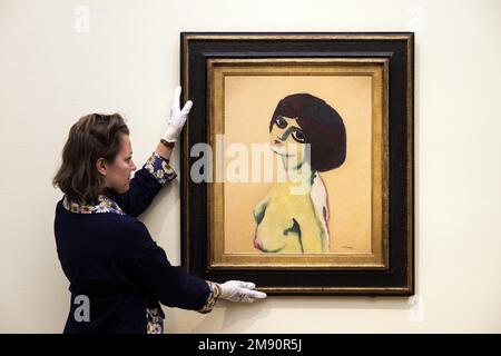 Laren, Niederlande. 16. Januar 2023. LAREN - ein Werk des Malers Kees van Dongen im Singer Laren Museum. Das Kunstmuseum zeigt mehr als 100 Gemälde des niederländischen Künstlers, von denen viele unbekannte Werke sind. ANP RAMON VAN FLYMEN niederlande Out - belgien Out Credit: ANP/Alamy Live News Stockfoto