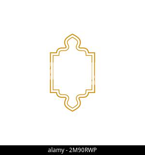 Islamische Fenster und Bögen mit modernem Bo-Ho Stock Vektor