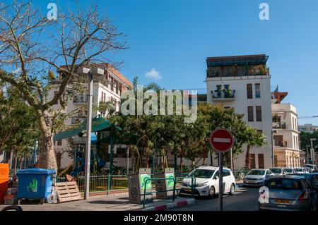 Neues, modernes Apartmentgebäude in Jaffa, Israel Stockfoto