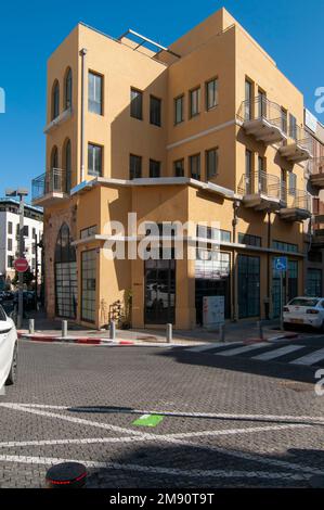 Renoviertes Apartmentgebäude in Jaffa, Israel Stockfoto