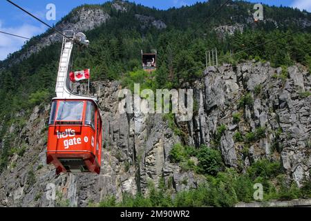 Hell's Gate Airtram im Fraser Canyon, British Columbia, Kanada Stockfoto