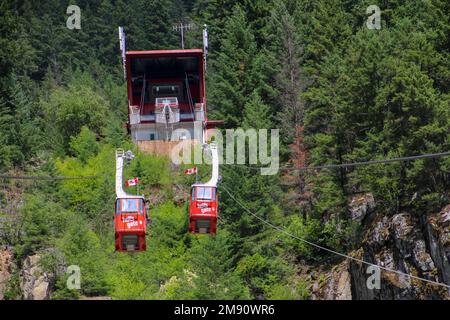 Hell's Gate Airtram im Fraser Canyon, British Columbia, Kanada Stockfoto