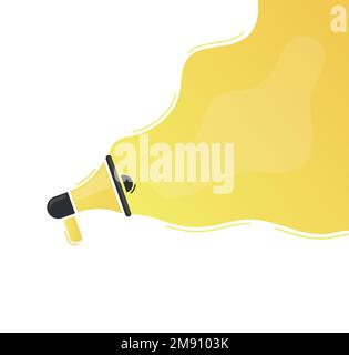 Leere Rede. Megafon-Warnmeldung. Sonderangebotsschild. Symbol für Werberabatte. Aktionsangebot ankündigen. Nachrichtenblase. Stock Vektor