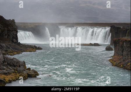 Godafoss Wasserfall in Island. Stockfoto