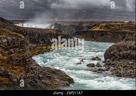 Godafoss Wasserfall in Island. Stockfoto