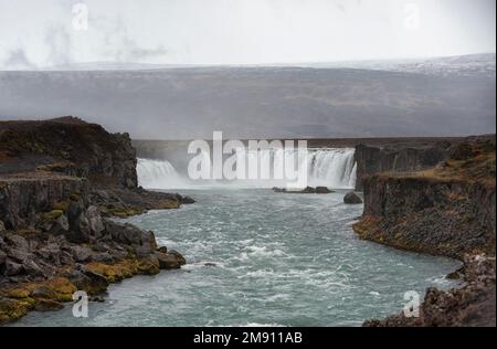 Godafoss Wasserfall in Island. Stockfoto