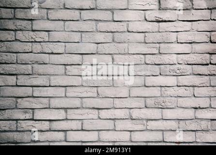 Ein moderner, weiß-grauer Backsteinhintergrund Stockfoto