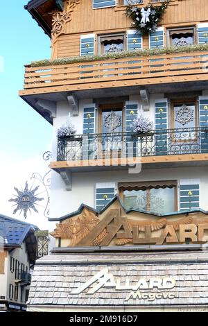 Aallard. Megève. Haute-Savoie. Auvergne-Rhône-Alpes. Frankreich. Europa. Stockfoto