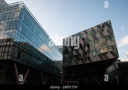 Im Vereinigten Königreich - Universitätsgebäude - Spinningfields, Manchester City Centre Architecture Stockfoto