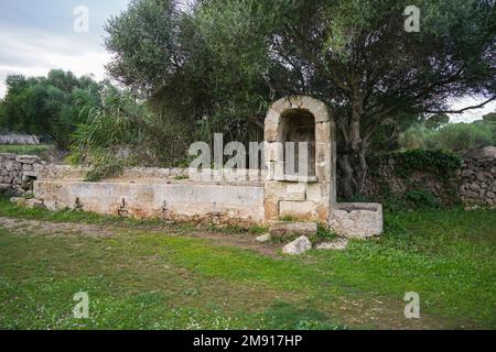 Talatí de Dalt, prähistorische Siedlung auf Menorca, Balearen, Spanien. Stockfoto