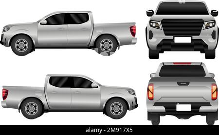 Vektor-Pickup-Truck mit weißem Hintergrund Stock Vektor