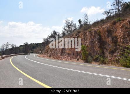 Golanhöhen - Straßen im Norden Israels Stockfoto