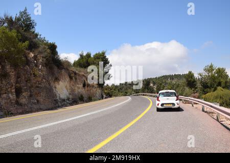 Golanhöhen - Straßen im Norden Israels Stockfoto